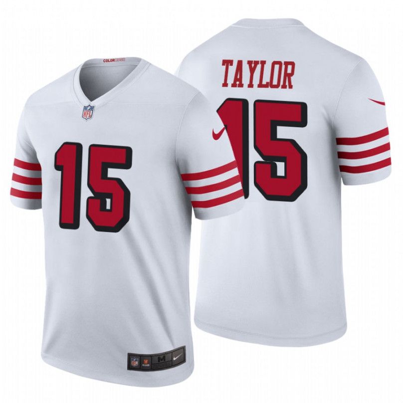 Men San Francisco 49ers #15 Trent Taylor Nike White Color Rush Legend Player NFL Jersey